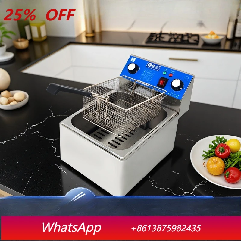 

Yjq electric fryer single cylinder French fries snacks large capacity fried chicken oil machine