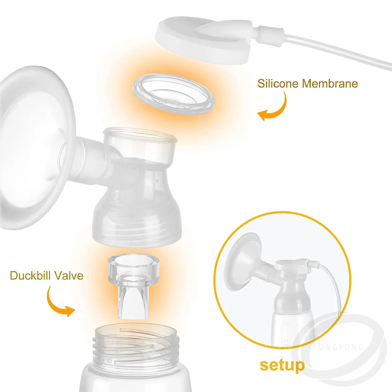 8Pcs Duckbill Valves 4Pcs Silicone Diaphragm Set Compatible with Momcozy M5 Electric Breast Pump Replacement for Pump Efficiency