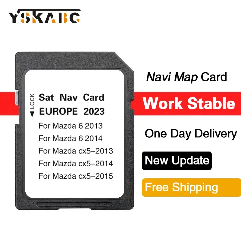 for Mazda 6 CX-5 Vehicle GPS SD Card Update Maps 2023 Version Navigation System EU UK Maps Sat Navi Accessories Free Shipping