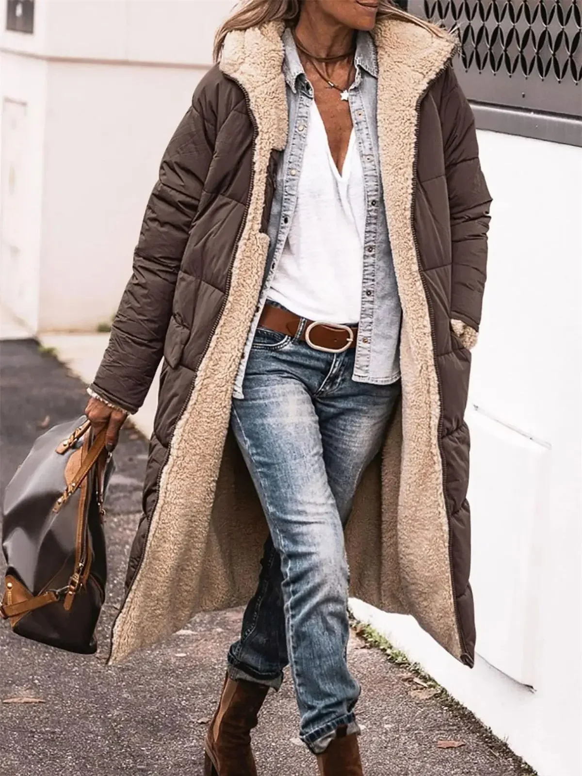 アウターウェア カジュアル パファーコート 冬用 フード付き キルティングジャケット レディース 無地 リバーシブル 長袖 厚手コート 暖かい ファッション ロング