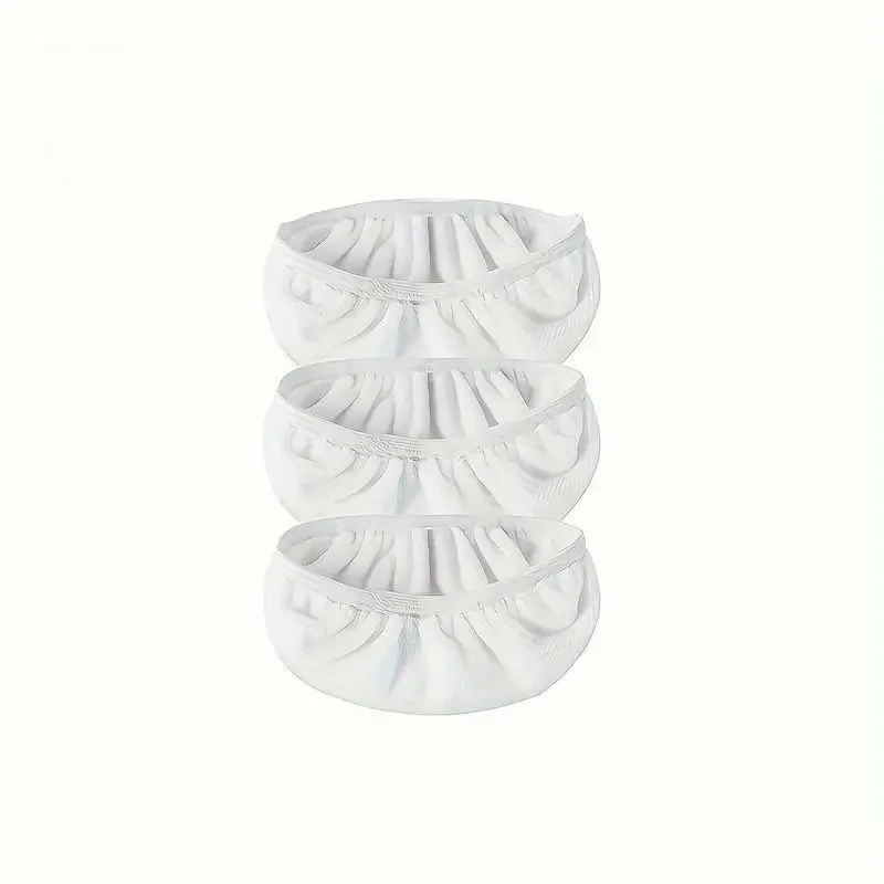 

3 Durable White Mop Cloths, Reusable Cleaning Pads, Suitable for Both Dry and Wet Use, Suitable for Various Floor Surfaces