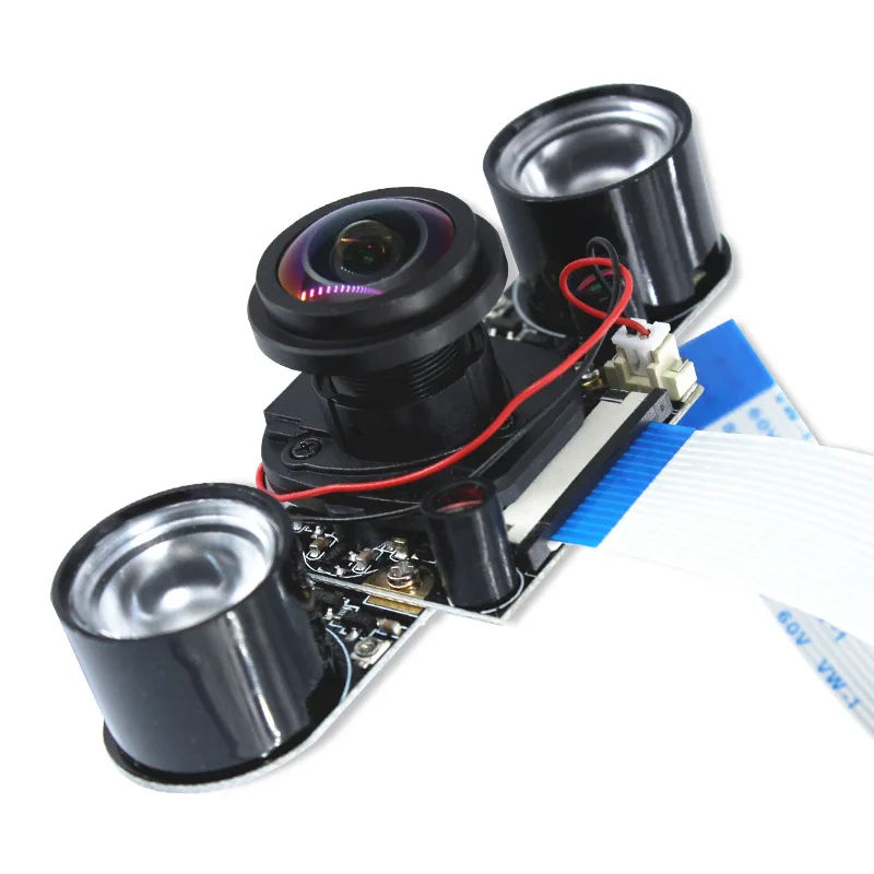 5MP Raspberry Pi IR-Cut Camera Module OV5647 1080P Automatic Switching Day/Night Vision 175 Degree Fisheye Lens