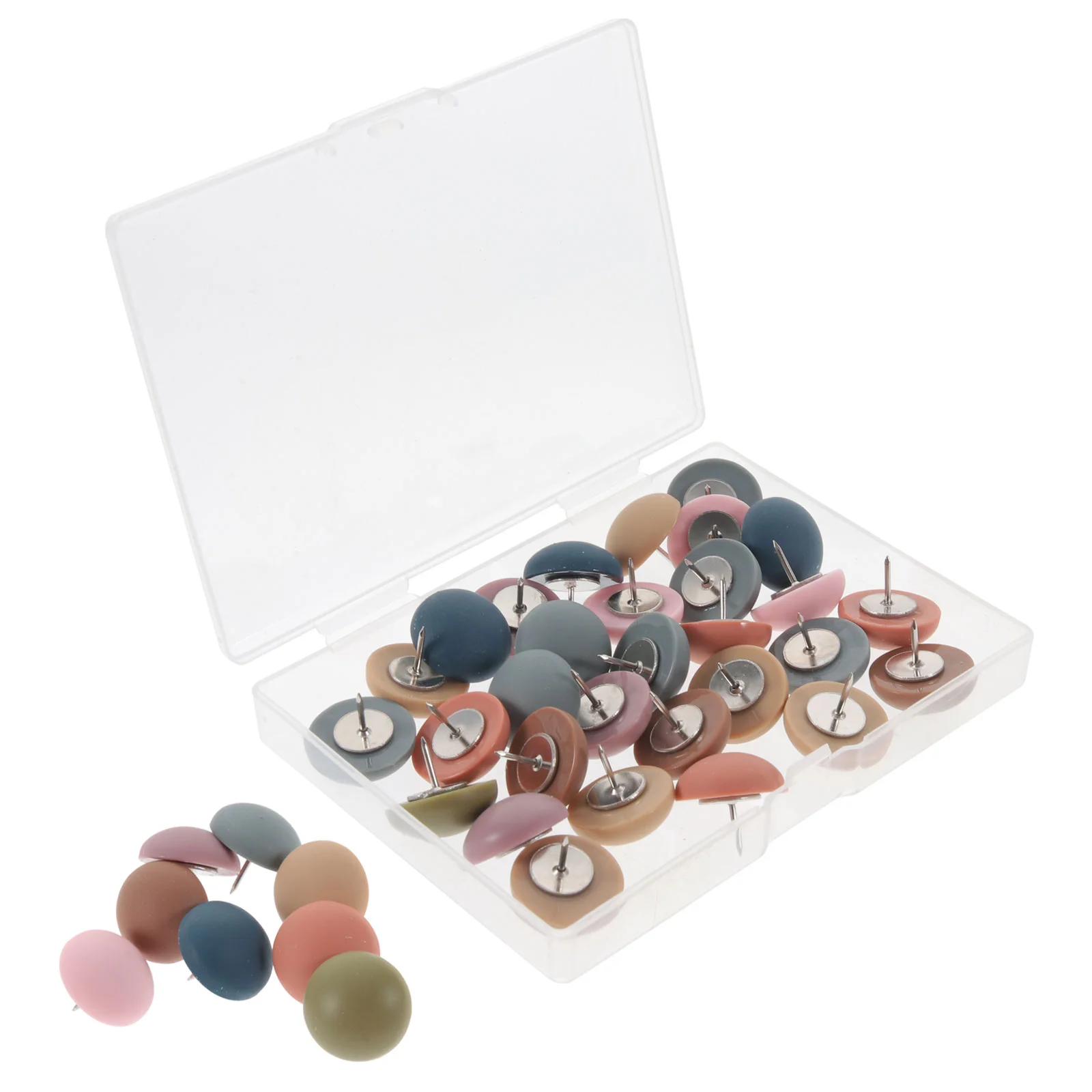 

30 Pcs Cute Resin Photo Wall Semicircle Push Pin DIY Cork Board Lightweight Paper Pushpins Bulletin Thumbtacks
