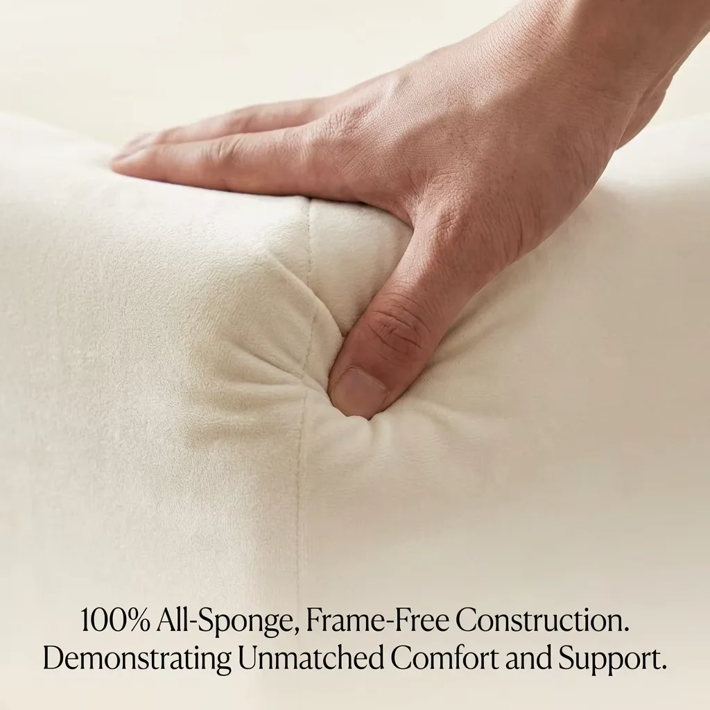 Compressed Reclining Square Sofa Bed Set in a Box with Full Foam for Apartment and Villa Use