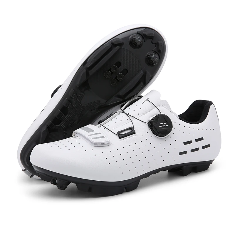 Professional Cycling Shoes Men Women Breathable Buckle Leisure Sports Riding Sneakers Bicycle Boots Black White Comfortable