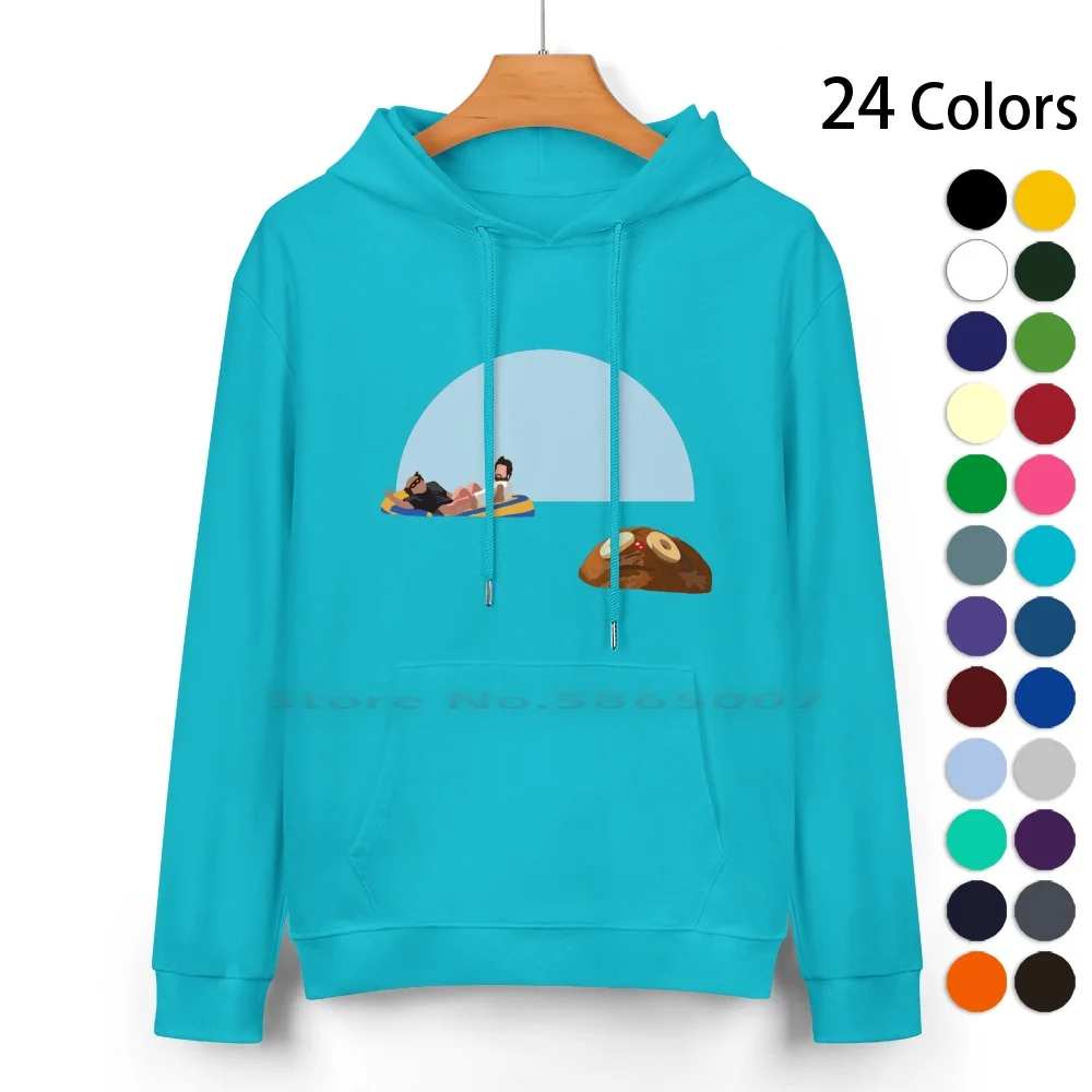 

Свитер с капюшоном из чистого хлопка с рисунком рума, 24 цвета