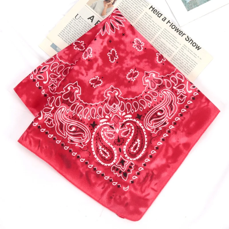 Modische Unisex-Bandana-Haarbänder für Erwachsene, Cowboy-Biker-Sport-Kopfbedeckung, Handgelenk-Haarwickel, einseitiger Kopfwickel, Schal, Paisley-Muster – Detail 9