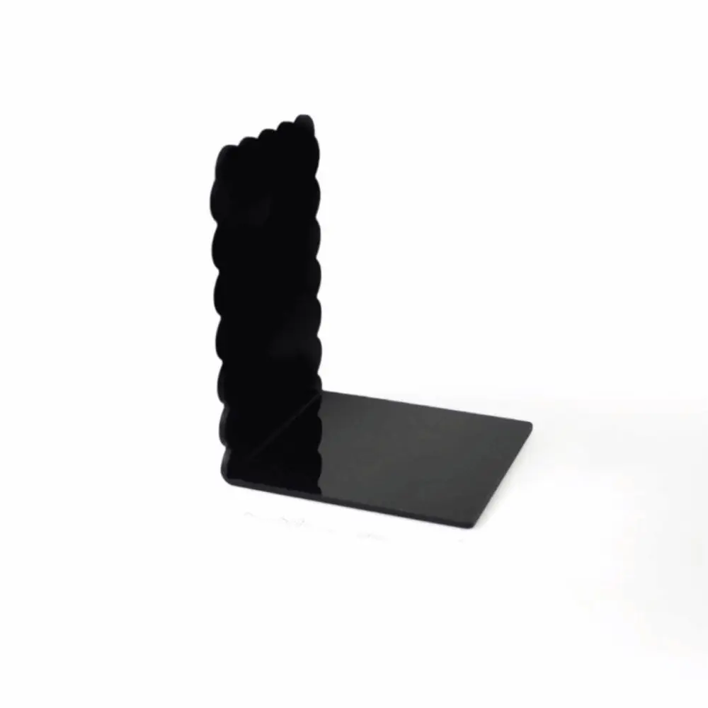 Durable Acrylic Book Display Stand Space-saving Decorative Transparent Black Bookshelf Sturdy Stationery Acrylic Bookends