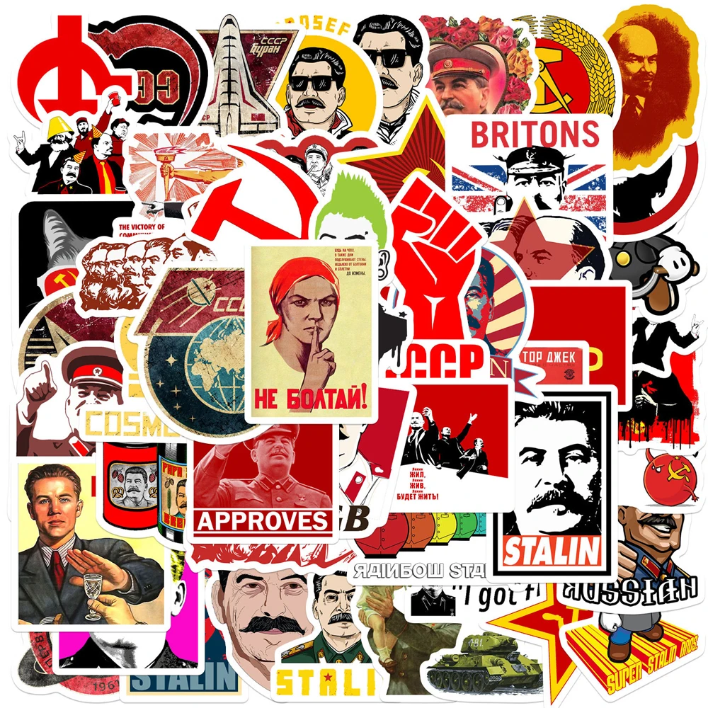 10/30/50 pçs retro união soviética stalin urss cccp het adesivos decalque skate carro portátil bagagem telefone engraçado adesivo crianças brinquedo