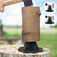 Wood Splitter Manual Log Splitter Portable Kindling Splitting Tool High Carbon Steel Woods Splitting Stand with Gloves Hand Tool