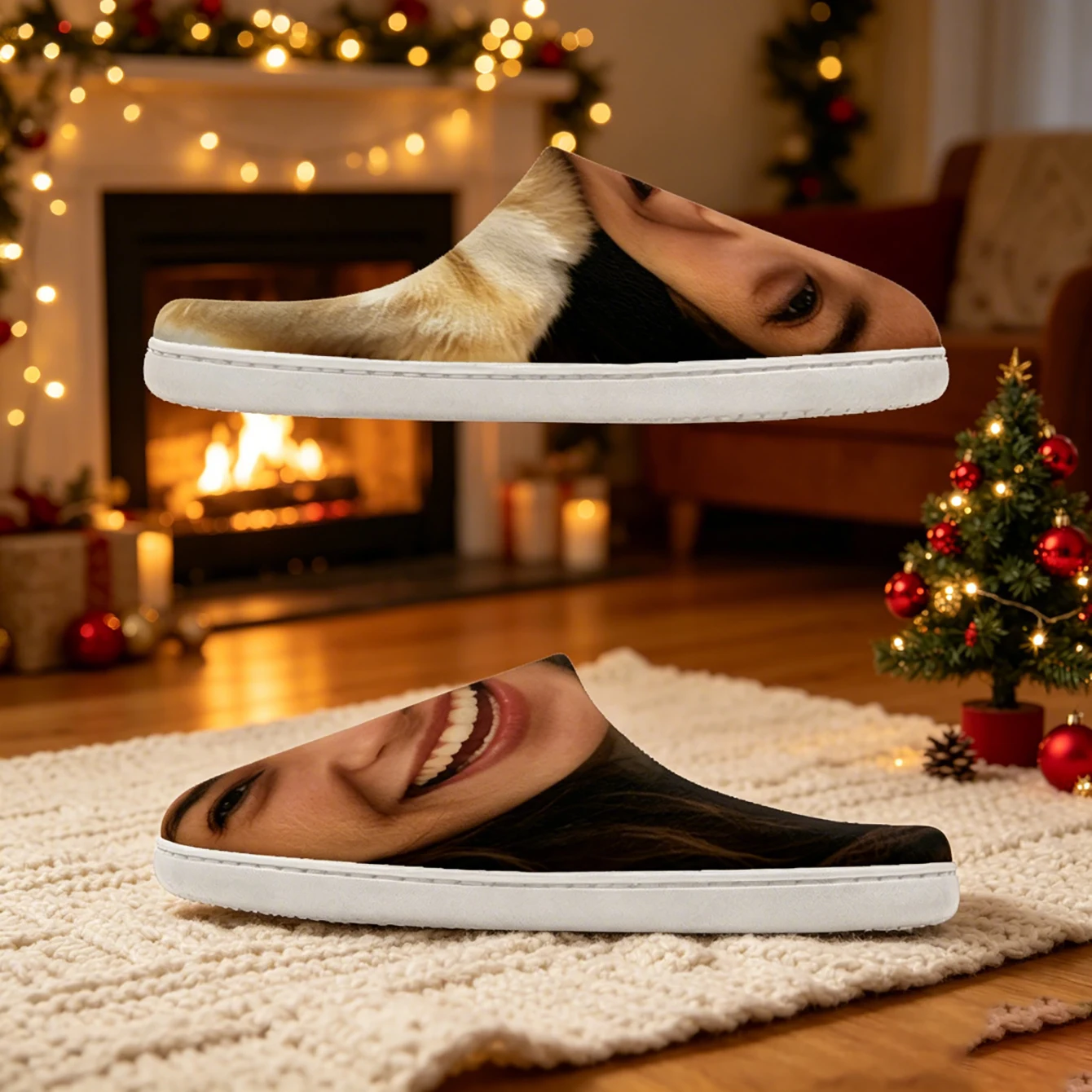 Customized Cotton Slippers humorous photos printed shoes unisex home slippers perfect gifts for couples birthdays and Christmas