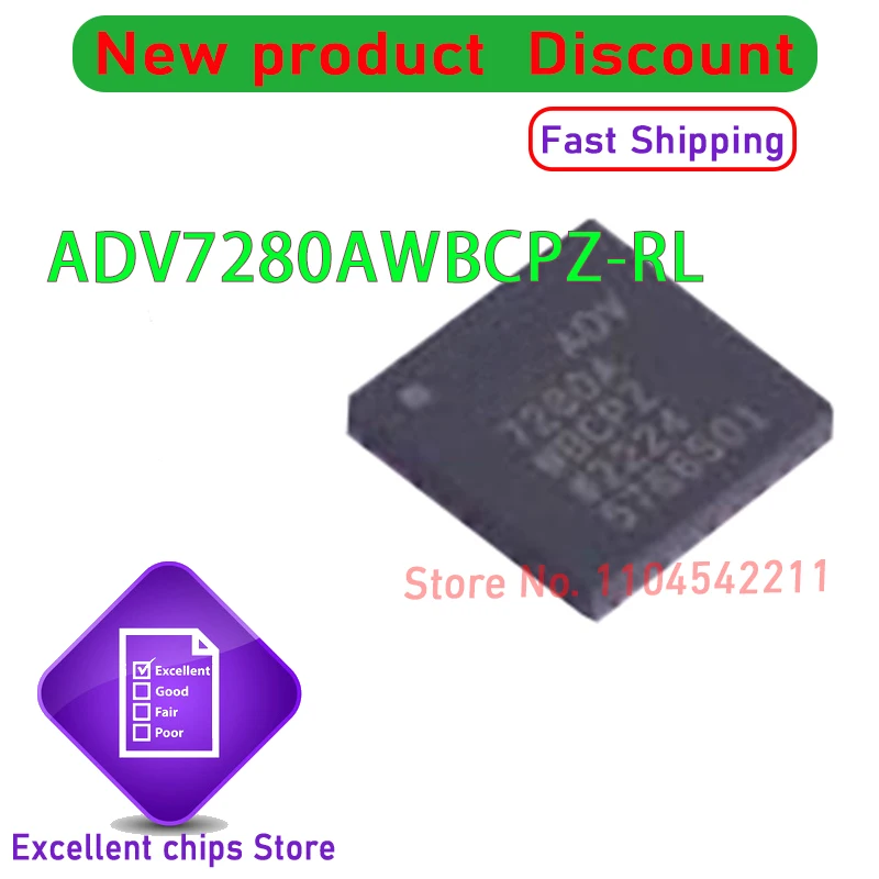 100% New original ADV7280AWBCPZ-RL ADV7280AWBCPZ ADV7280AWBCP ADV7280A Package:LFCSP32 Video Interface Chip 1~30PCS