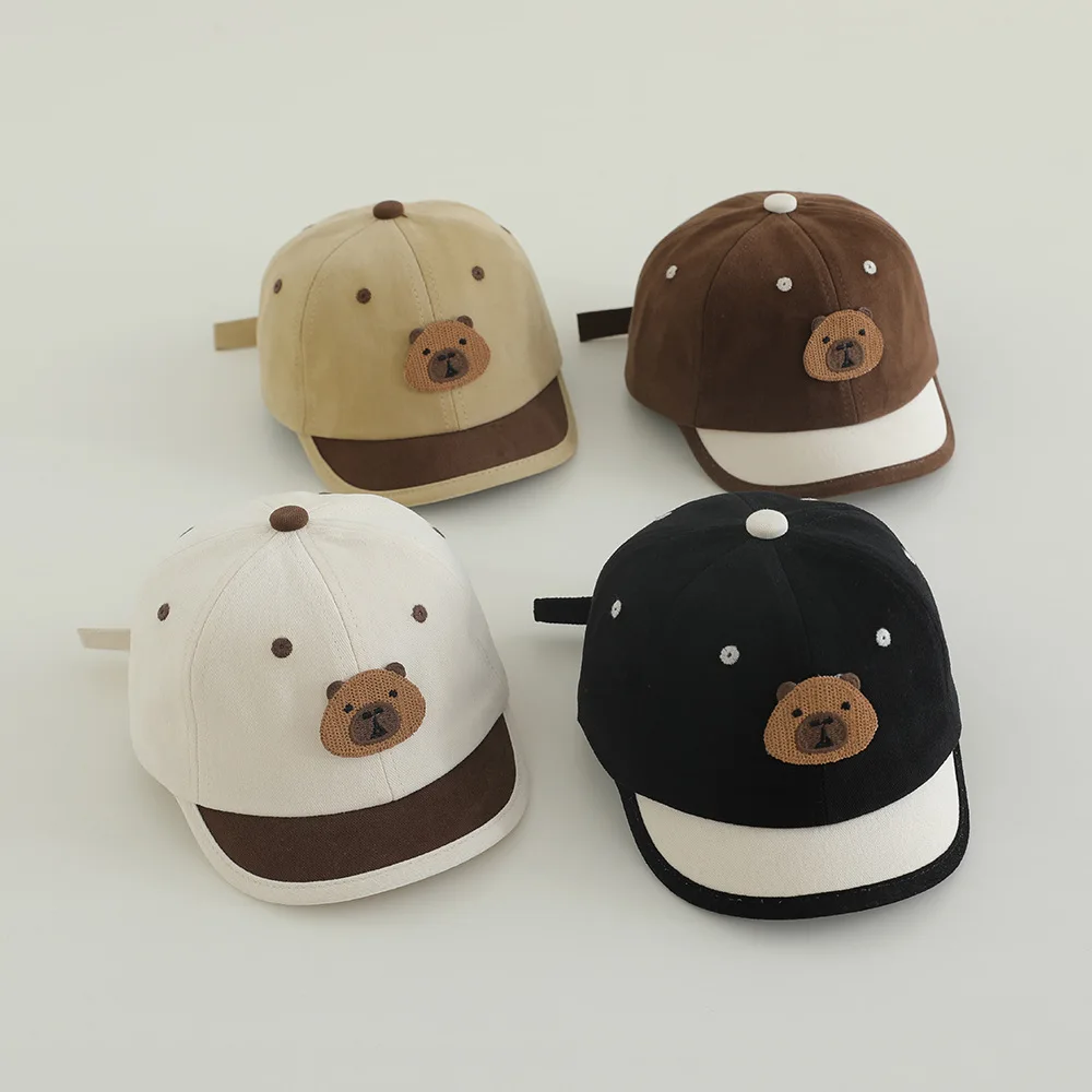 Miniso الربيع والخريف موضة المتناقضة قبعة بيسبول للأطفال صبي الفتيات طفل واقية من الشمس قبعة الشمس لطيف Kapibala قبعة بيسبول