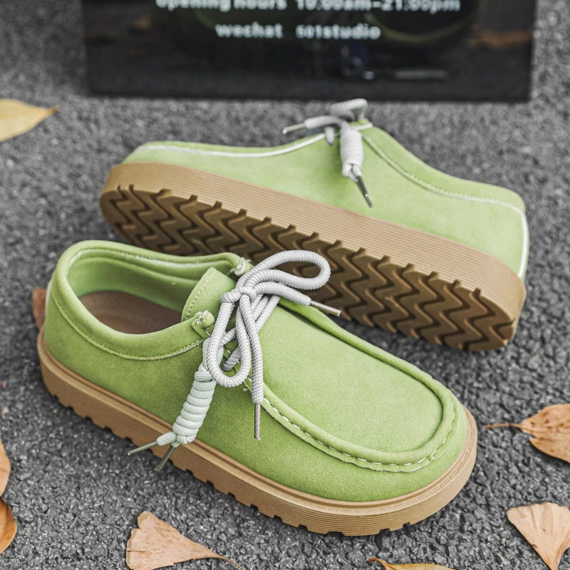 

Мужские повседневные туфли в стиле ретро, коричневые, весна 2026, дизайнерские лоферы на платформе, размер 45, удобная мужская обувь