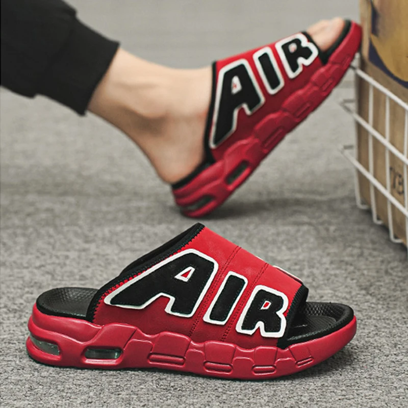 Men\'s Slippers Air Cushion Design Sandals Summer New Man PVC Sandals Soft Non-slip Male Sports Slippers Shoes for Men Flip Flops