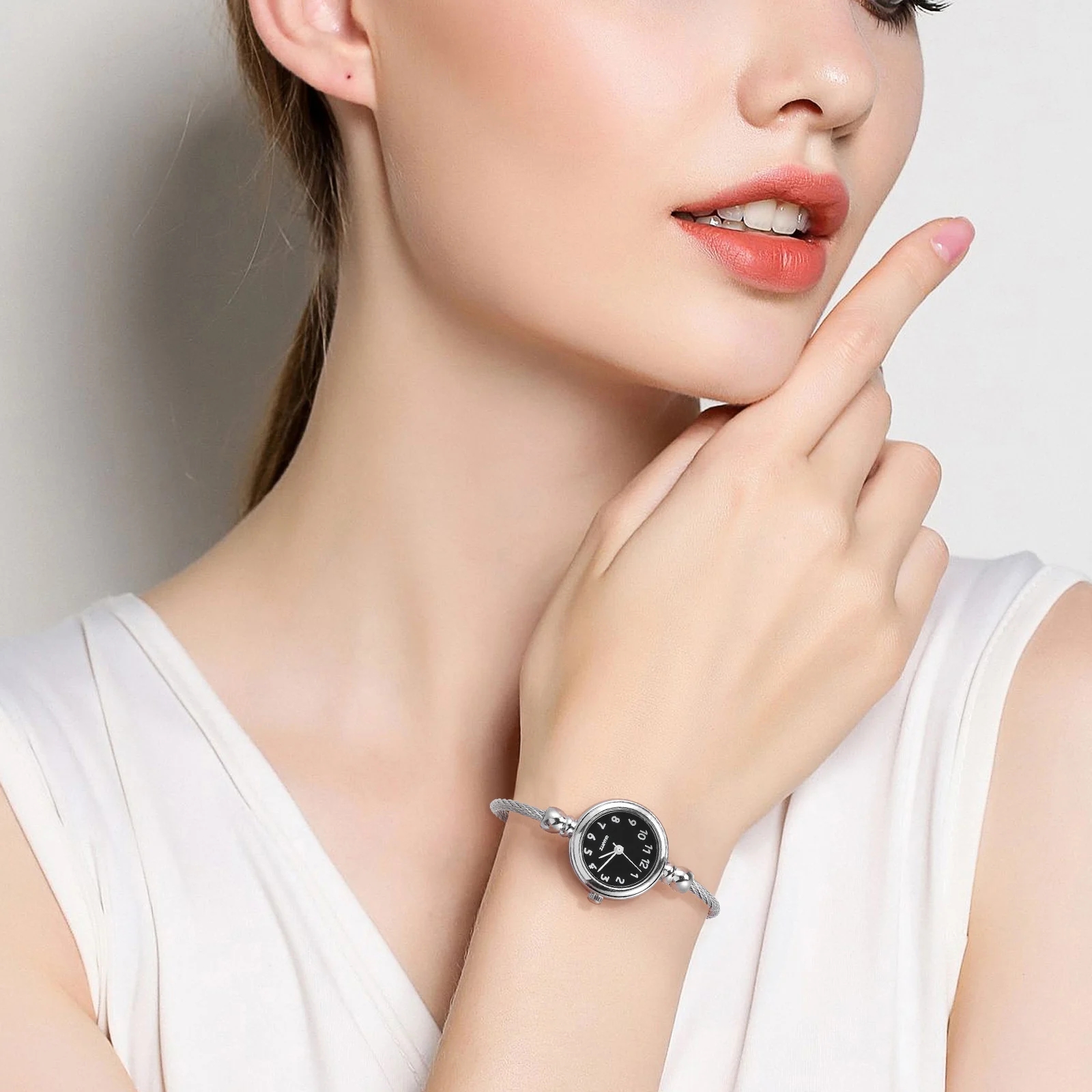 

Digital Watch White Fashion Quartz Women Wristwatch Elegant Bracelet Gift For Birthday Christmas Mother'S Day