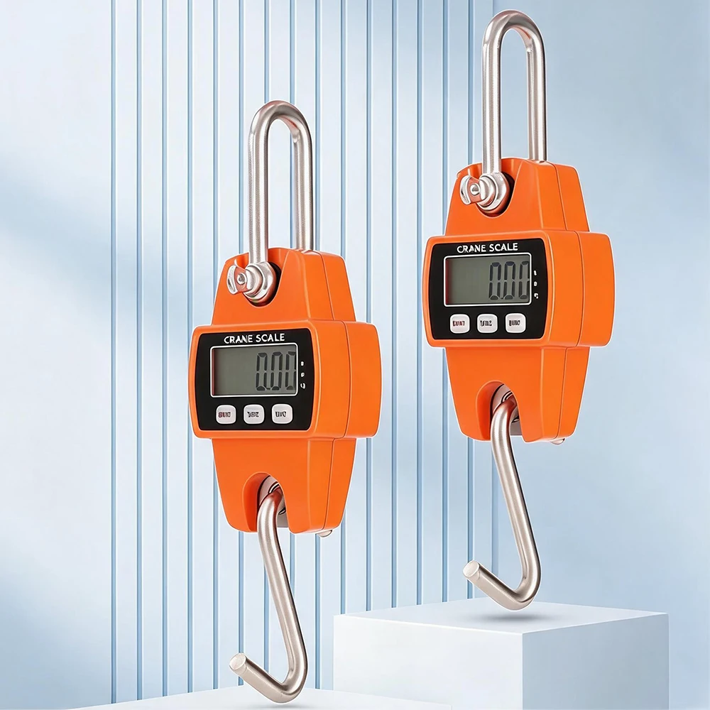 Bilancia per Bagagli in Lega di Alluminio, Bilancia Digitale a Sospensione, Bilancia a Gancio con Display LCD Retroilluminato da 55mm, Misurazione Kg/