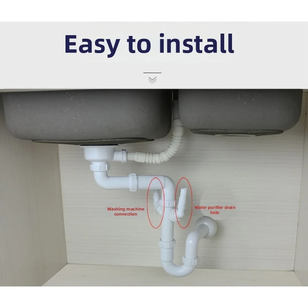 

U Shaped Drain Pipe 40mm for Sink Waste System Prevents Gas Return and Ensures Quiet Drainage PVC PP Composite