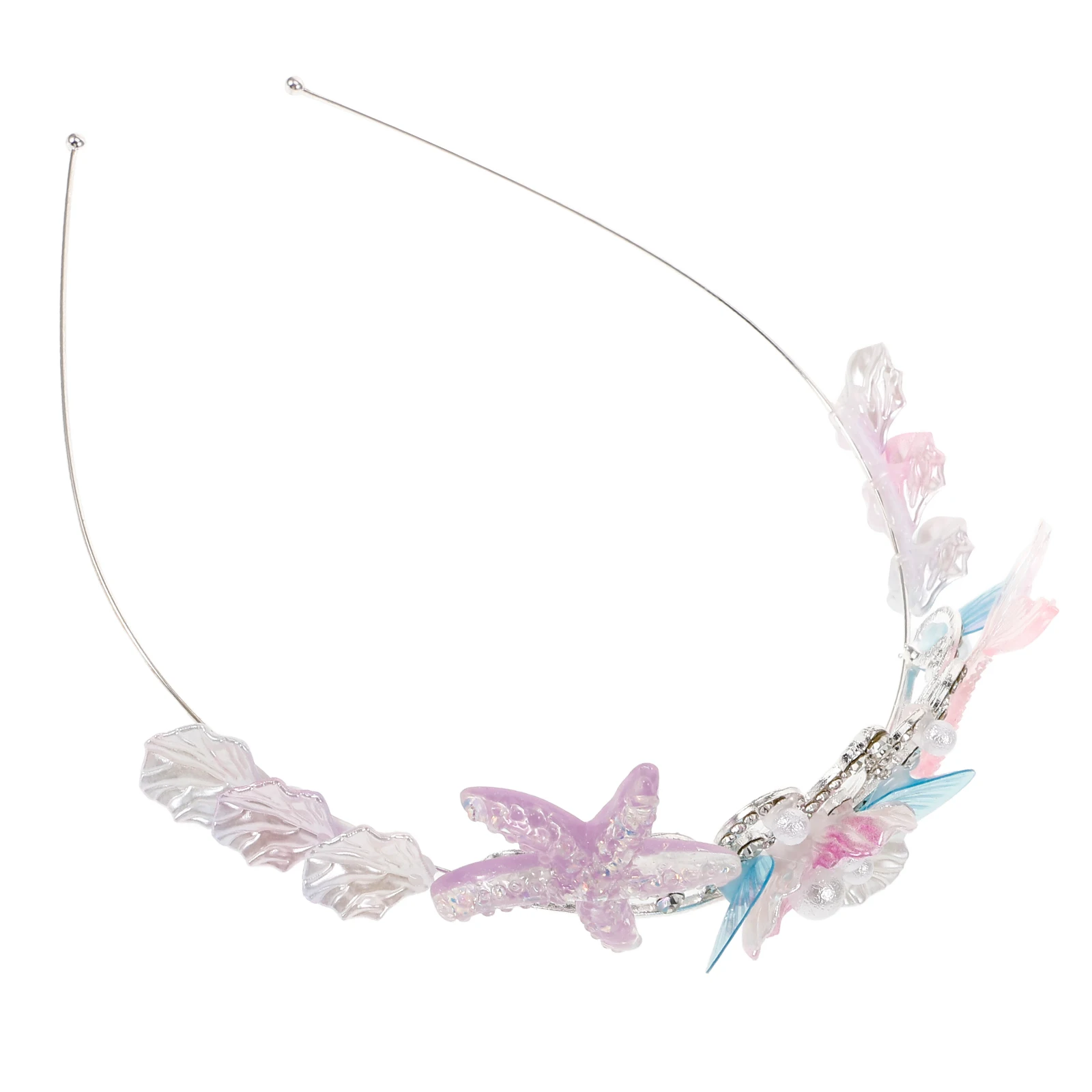 

Rhinestone Crown Mermaid Headband Hair Band Party Headdress Cute Photo Prop Hair Decor Headband Headbands