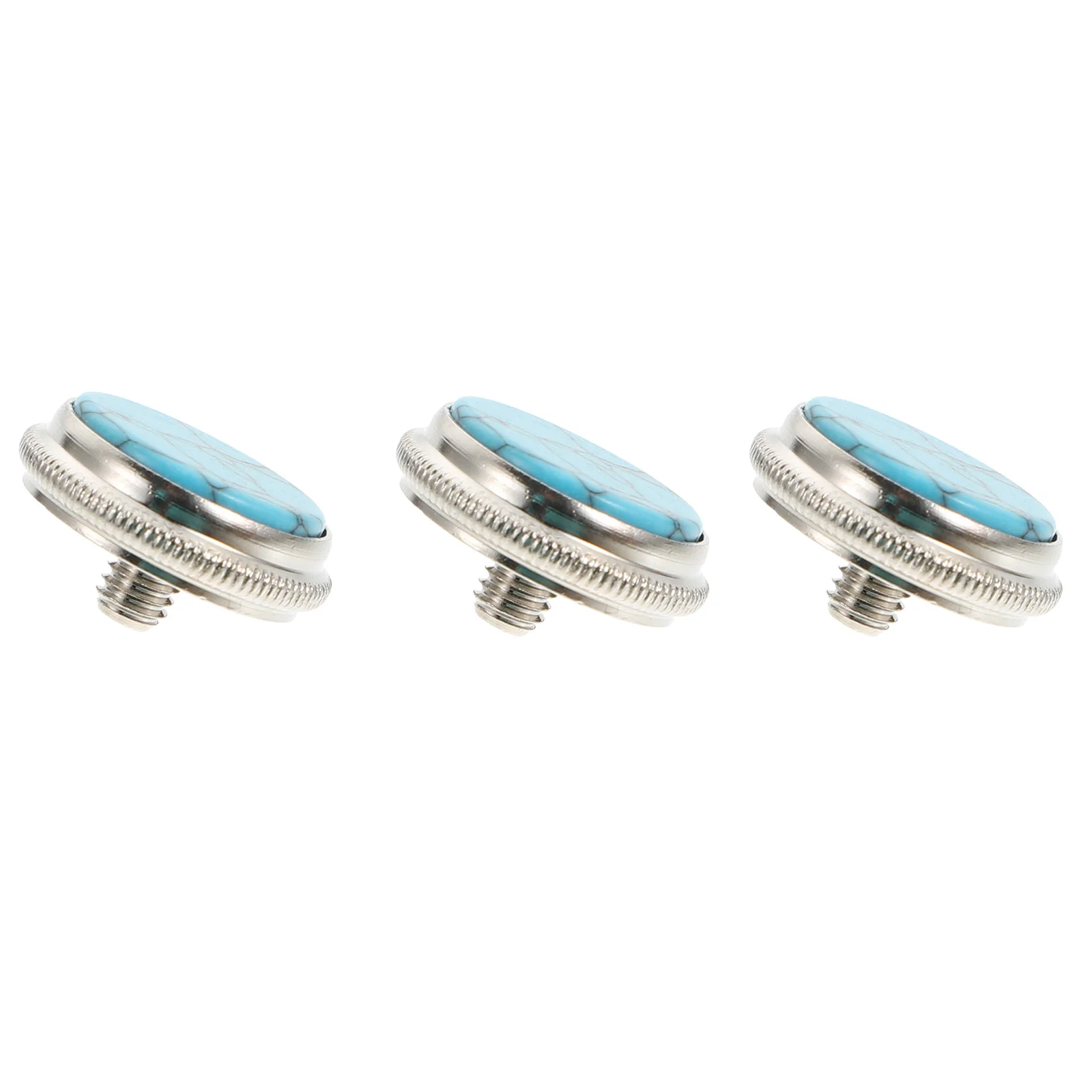 

3 pcs Replaceable Small Button Accessories Sky Blue Durable Felt Material Protection Cushion For Trumpet Buttons Practical