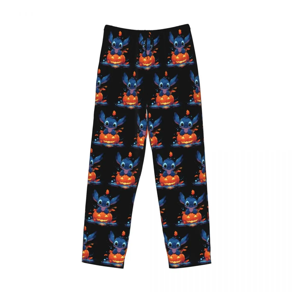 Benutzerdefinierte süße Stitch Pyjamahose Herren Cartoon Nachtwäsche Lounge Schlafhose Stretch mit Taschen