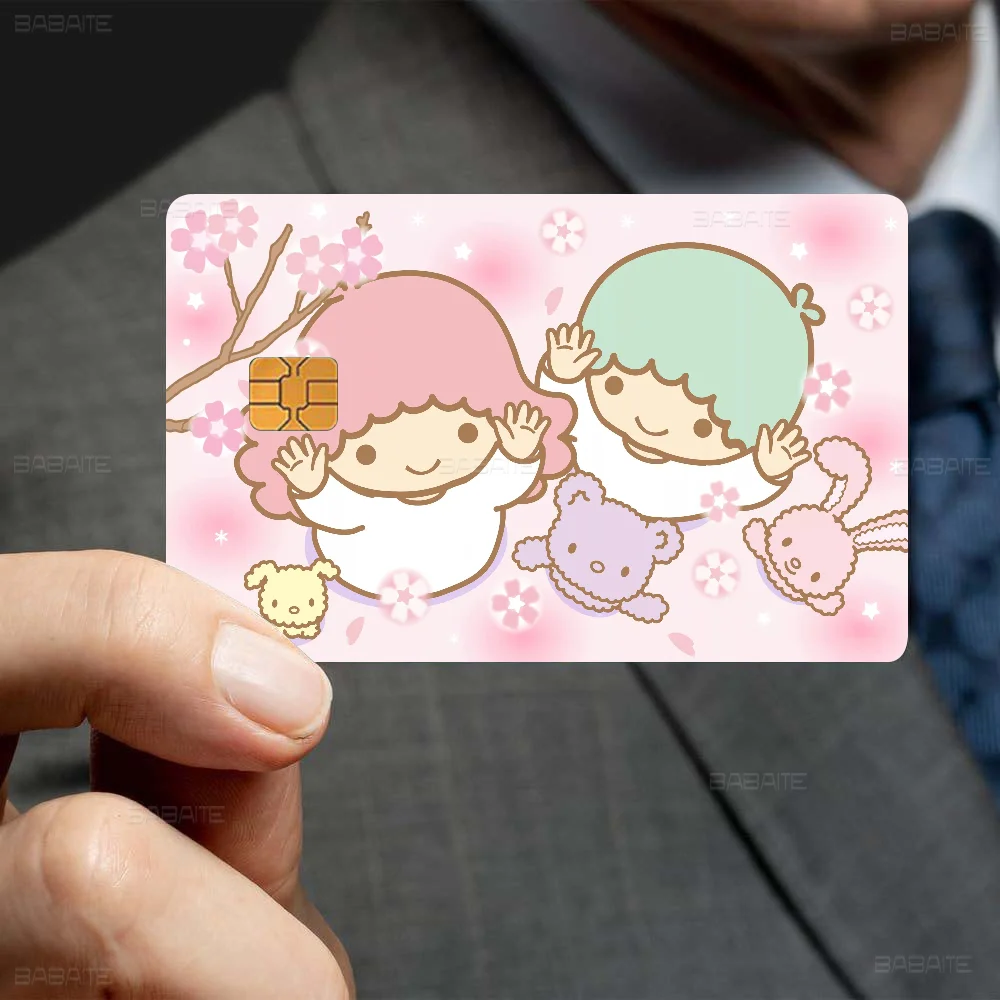 L-Little T-Twin s-stars Fashion Matte Gold Silver Black Matte Film Skin Sticker Tape for Bank Credit Debit Card