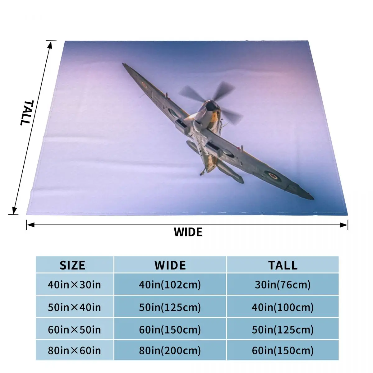 The iconic Spitfire Throw Blanket Comforter Blanket Beach Blanket Flannels Blanket