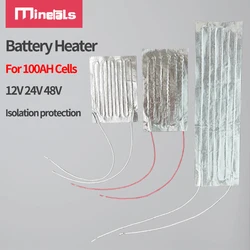 Battery Heater 12V 24V 48V For 100AH Cell Battery Heating Pad 4S 8S 16S Isolating Protection 115x160mm 115x200mm 115x400mm