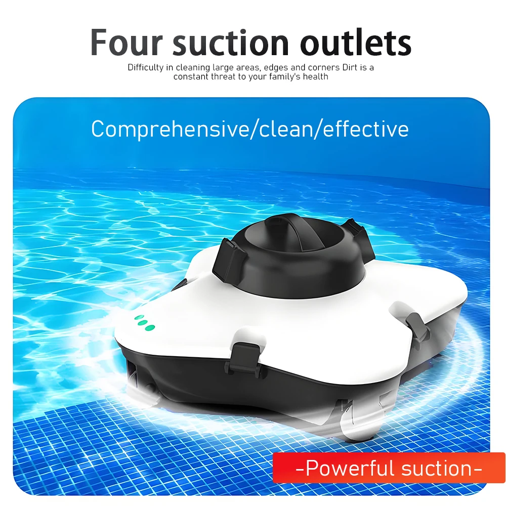 روبوت تنظيف حمام السباحة أدوات تنظيف صغيرة تحت الماء مكنسة كهربائية ذكية لاسلكية آلة تنظيف حمام السباحة لحمام السباحة والمناظر الطبيعية #5
