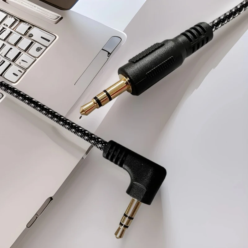 3.5mm Jack Audio Cable 90 Degree Elbow Male to Male Speaker Aux Wire For Samsung Xiaomi MP4/3 Video Car Headphone Adapter Cord