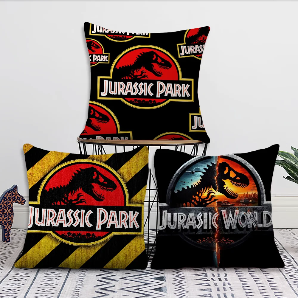 J-Jurassic P-Park cushion cover Living Room Accent Couch Back Support Square Lounge Restful Nap Companion Pillow Case