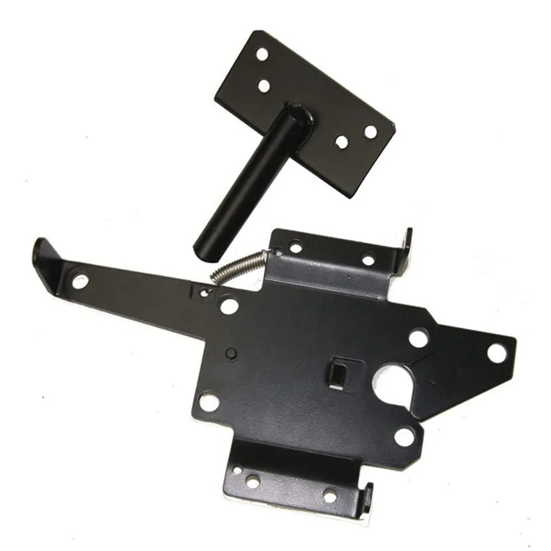 N93R Quick Pin Door Bolt Automatic Latch Gate Lock Post Mount Self-Locking Bolts Accessories Included