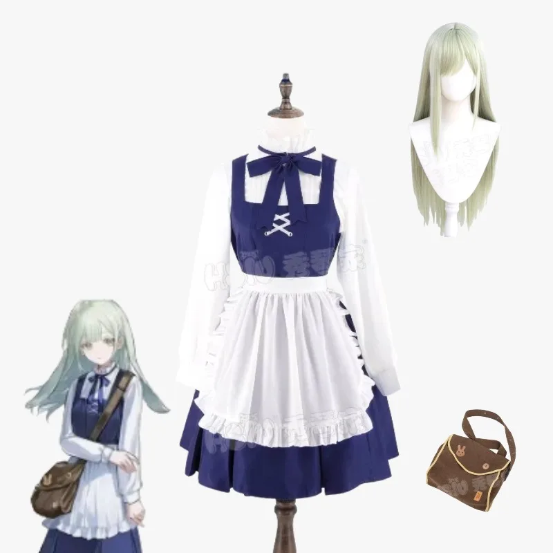 

Game Arknights Wakaba Mutsumi Cosplay Costume Dress Uniform Bag Wig for Women Halloween Anime Carnival Party Roleplay Outfits