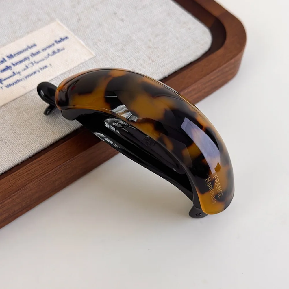 

Trendy Retro High Ponytail Buckle Clip Simple Temperament Hairpins Barrettes Headband Acetate Twist Hair Clips Women Girls Gift