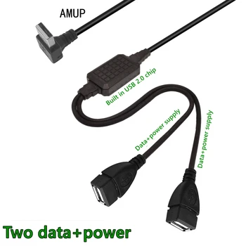 50Cm Dubbele Usb-Extensie Een Plug Naar 2 Een Vrouwelijke Y-Kabel Voedingsadapter Converter Usb 2.0 Mannelijk Naar 2Dual Usb Female Y Splitter Oplader