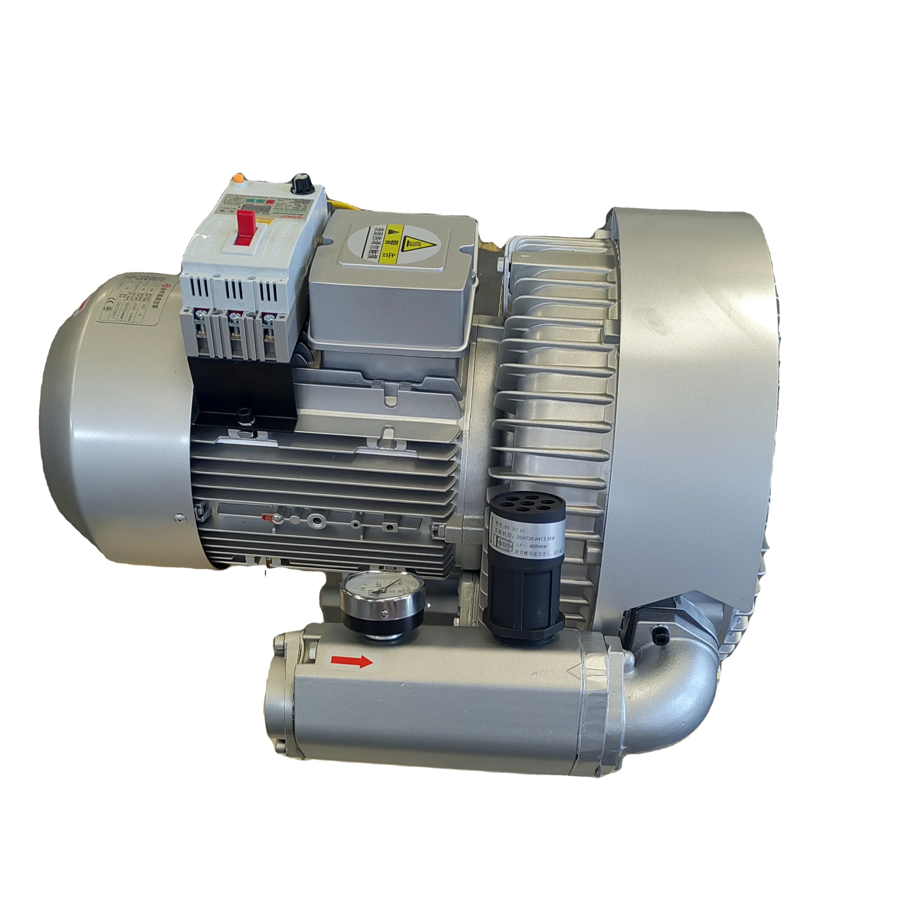 

Two-stage numerical control vacuum pump for regenerative blower