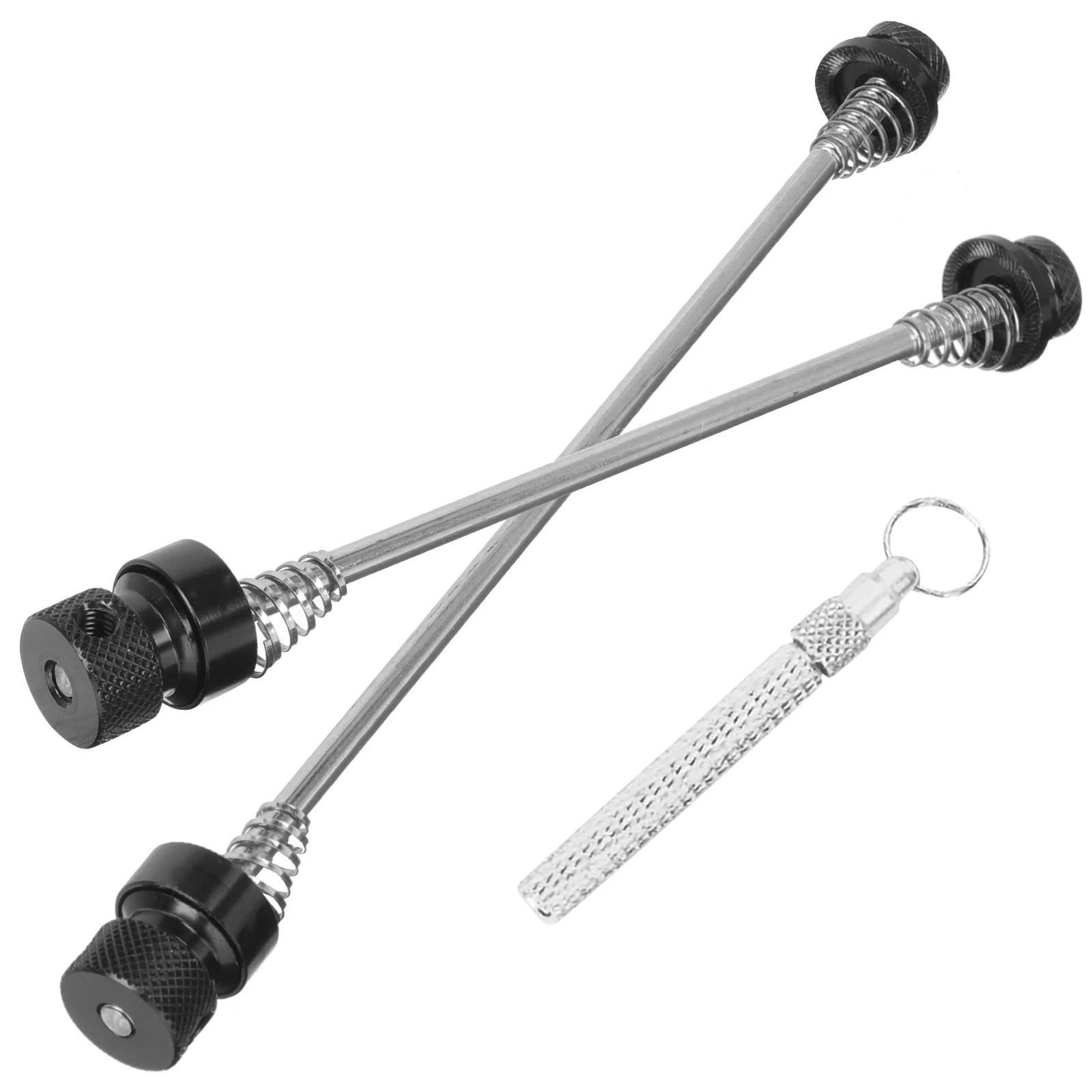 1 مجموعة 1 مجموعة مكافحة الإفراج السريع سيخ عجلة الدراجة قفل آمن العالمي استبدال جزء الدراجات سيخ معدني