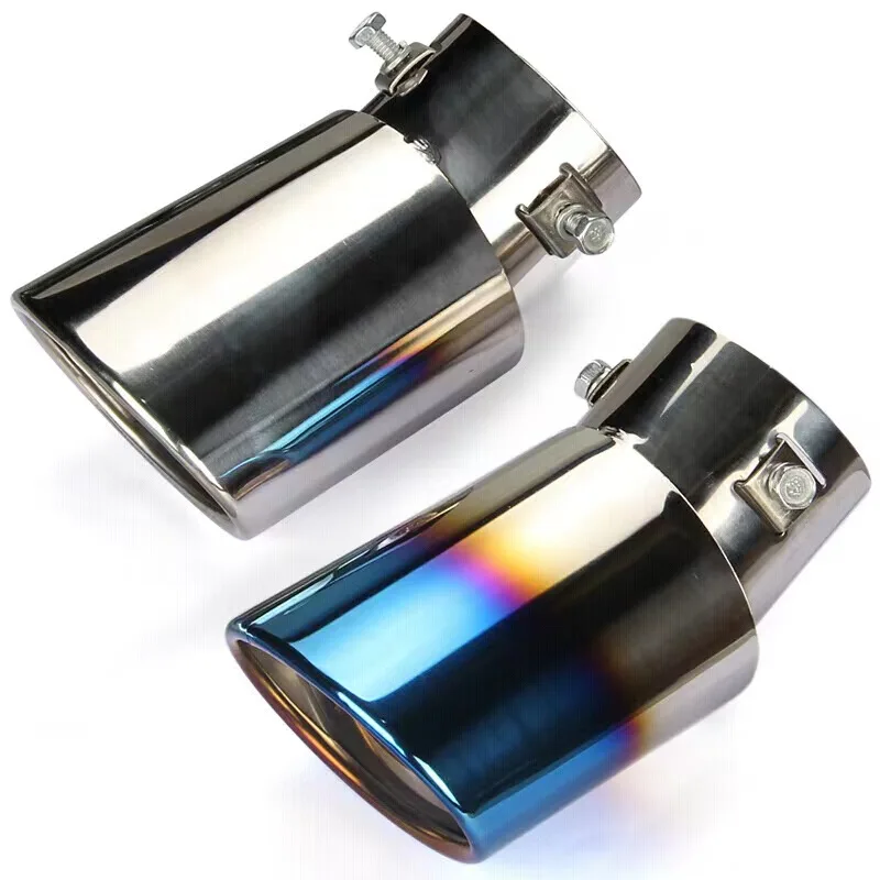 

Universal Car Exhaust Tip 3 inch 76MM inlet Stainless Steel Exhaust Muffler Tip Rear Inlet Muffler Straight and Bent Round Exha