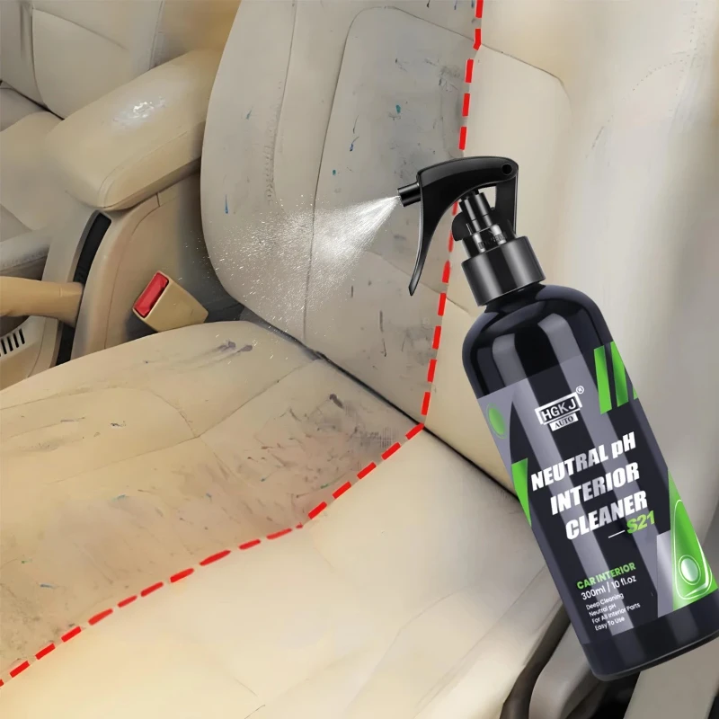 Practial Car Interior Cleaner Agent Ceiling Cleaner Leather Flannel Woven Fabric Water Free Multipurpose Auto Dash Cleaning Tool
