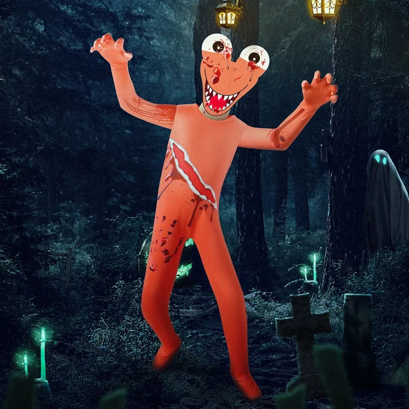 2025 New Hot Sale Game Rainbow Cosplay Friend Animal Orange Jumpsuit Full Set Costumes Halloween Kid