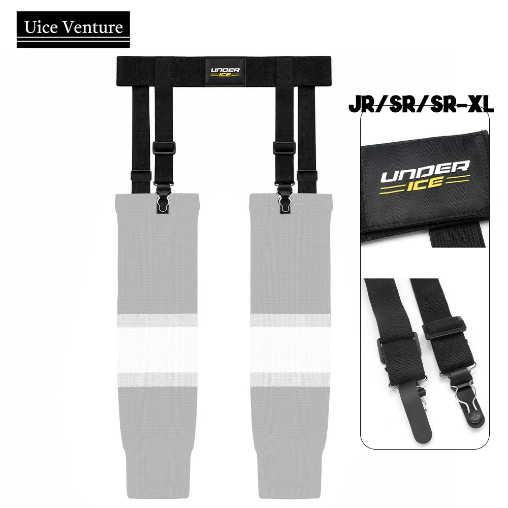 Ice Hockey Garter Belt Non-Slip Highly Elastic Sports Garter Belt Adjustable Hockey Sock Supporter Fit Hockey Baseball Soccer