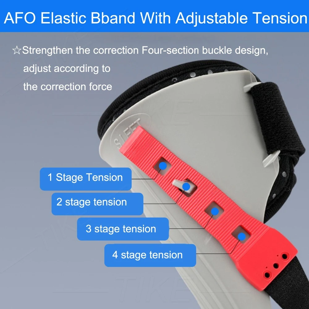 TIKE AFO Upgrad Foot Drop Support Splint Ankle Foot Orthosis Brace Stroke Foot Drops Charcot Achilles Tendon Contracture Disease