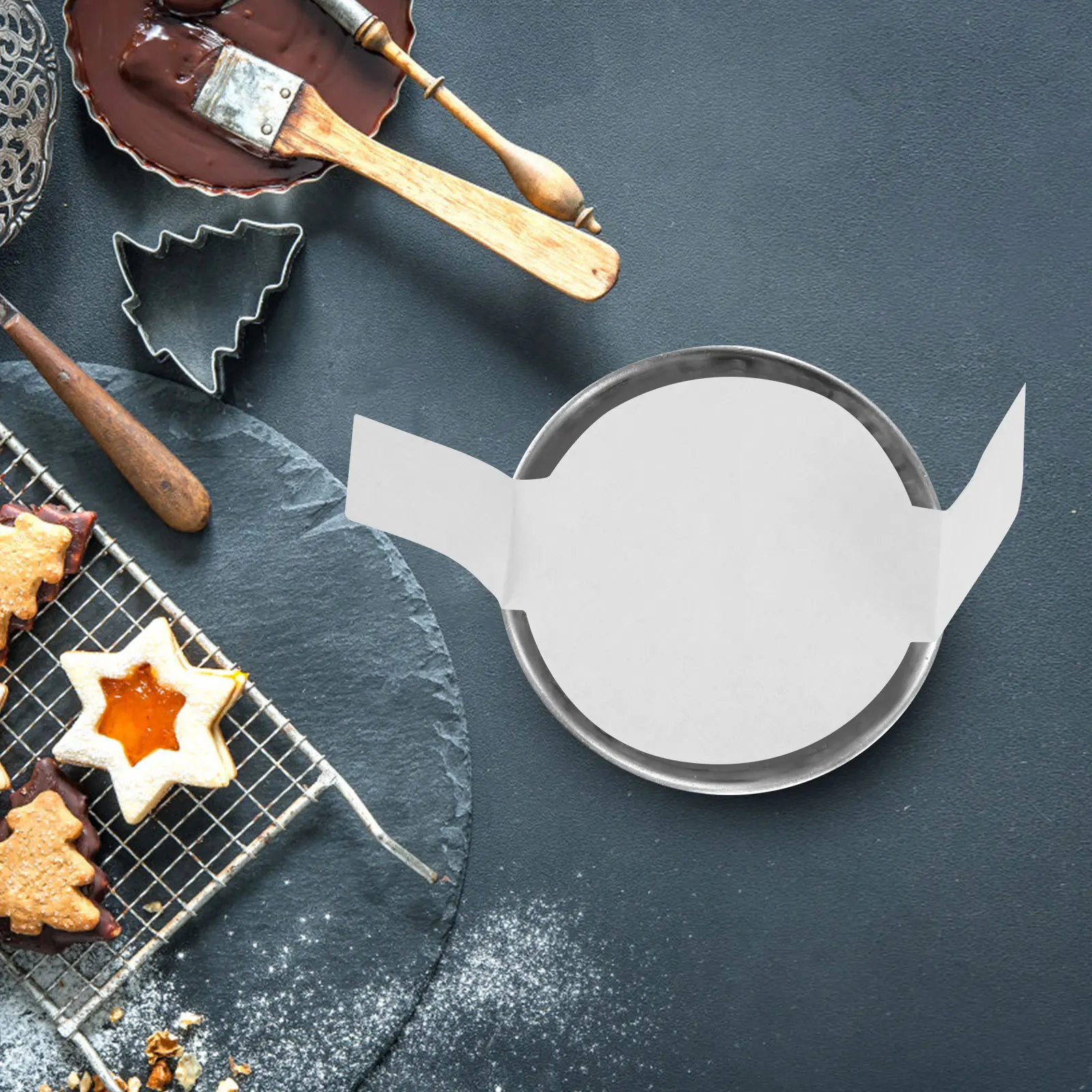 100 قطعة كعكة عموم ورقة بطانات البرشمان المستديرة غير عصا أوراق الخبز رفع علامات التبويب سهلة إزالة الكعكة الدوائر الورقية الخبز