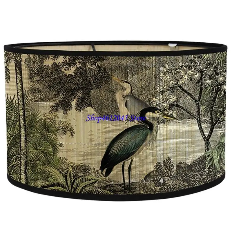 

L69A Drum Print Lampshade Light Shade Decorative Light Cover for Table Lamp Pendant