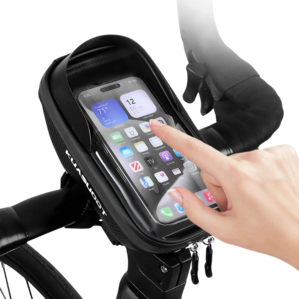 

EVA Handlebar Cell Phone Bag Waterproof Cycling Phone Holder Bag Large Capacity Bike Top Tube Holder Case for Smart Phones