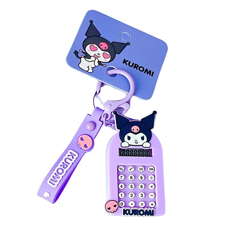 Cartoon Sanrio sleutelhanger Hello Kitty Kawaii sleutelhanger Kuromi Cinnamoroll schattige rekenmachine decoratie studenten kerstcadeau speelgoed