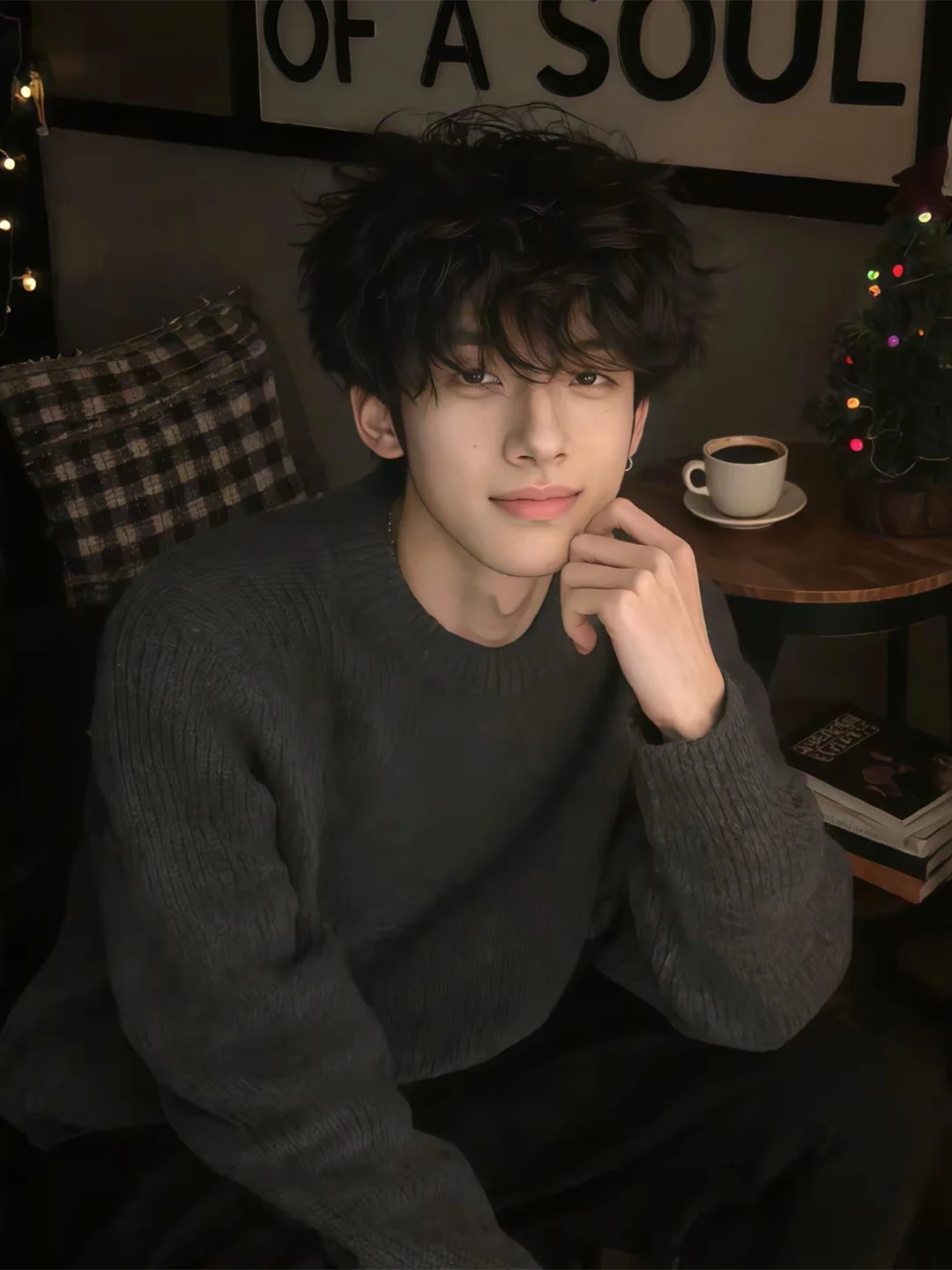 

Утепленный вязаный свитер Deep ey Fce для мальчиков, осенне-зимний, повседневный, комфортный, мягкий, с длинными рукавами