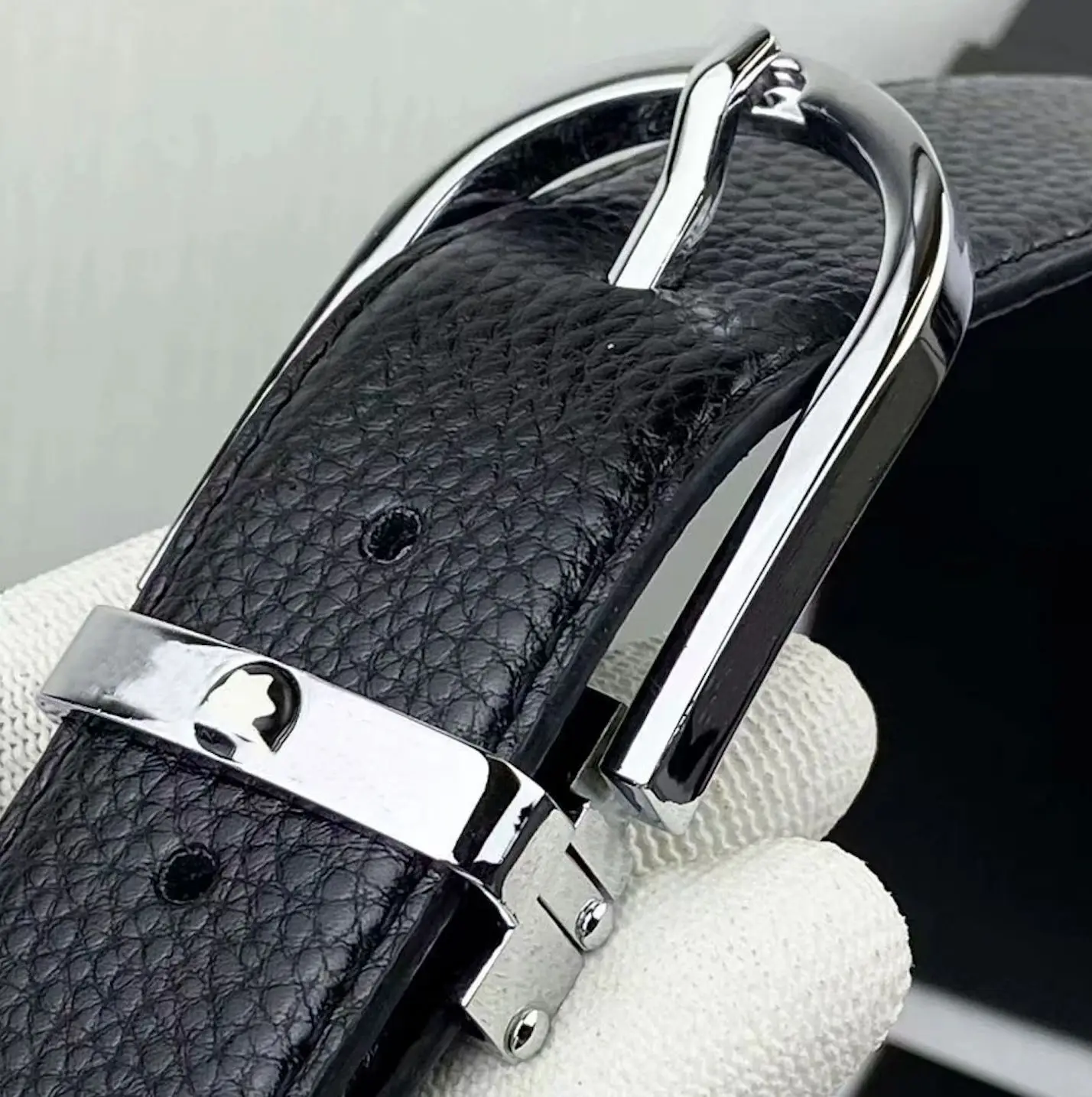 Мужской ремень Wanjia из натуральной кожи — дизайн пряжки с текстурой личи |   Молодежный повседневный деловой ремень для джинсов и брюк