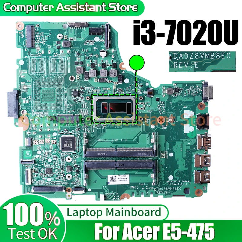 اللوحة الرئيسية للكمبيوتر المحمول لـ ACER ، DA0Z8VMB8E0 ، nbve41a ، SR3M6 ، 100 ، اللوحة الأم ، دفتر الملاحظات