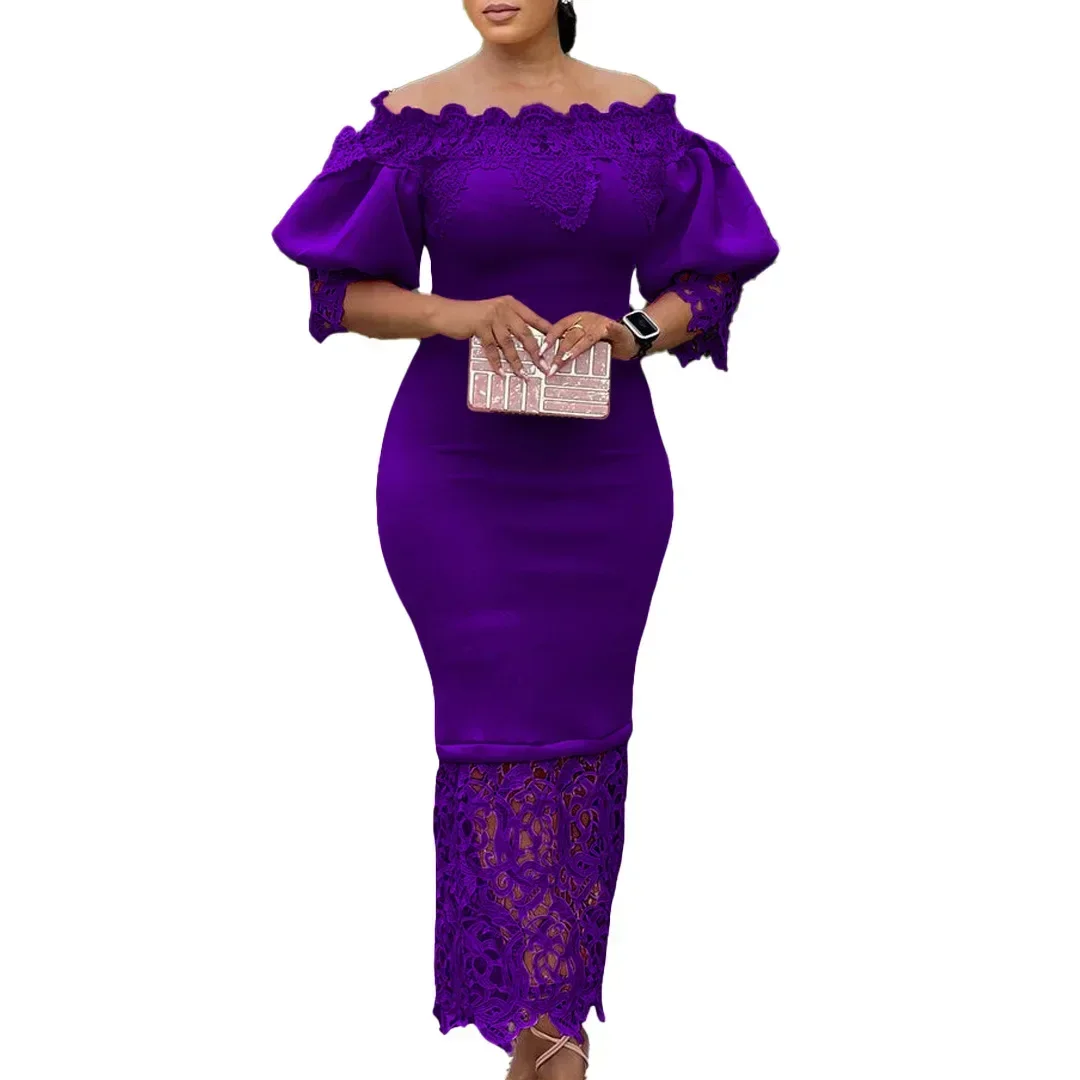 فساتين أفريقية صيفية لعام 2023 للنساء ملابس النادي Dashiki أنقرة للحفلات المسائية رداء نسائي من الدانتيل فستان ضيق ملابس أفريقيا